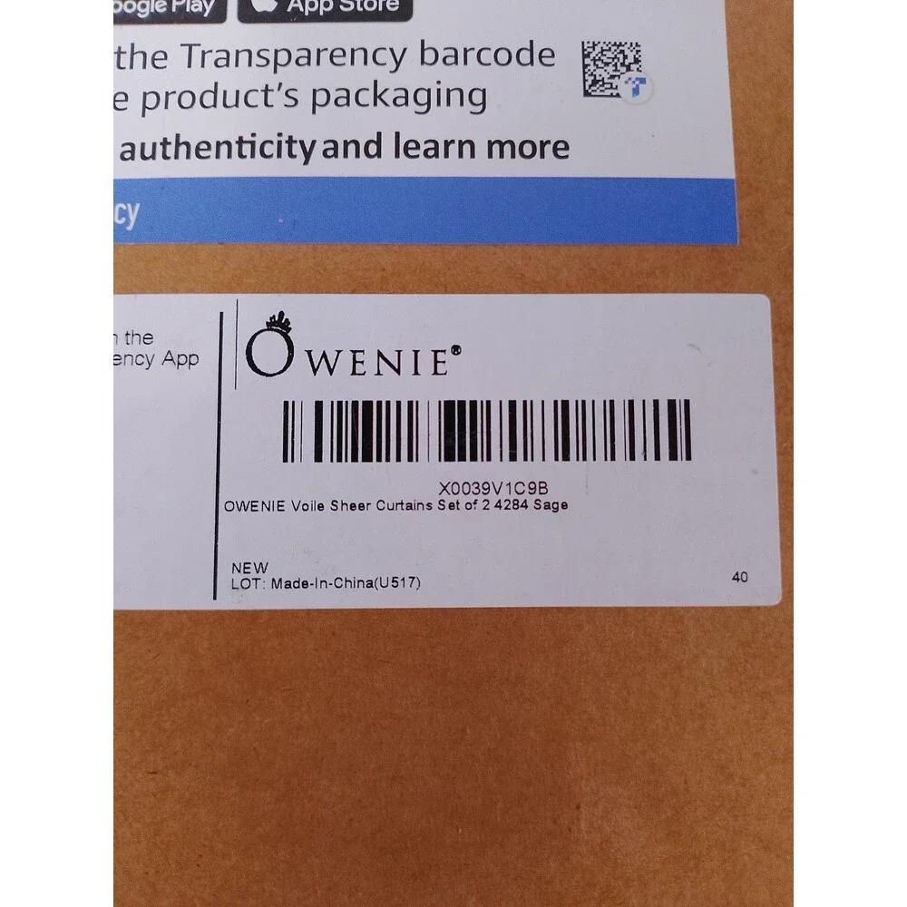 OWENIE Sheer Window Curtain Panels 2 Pack 84